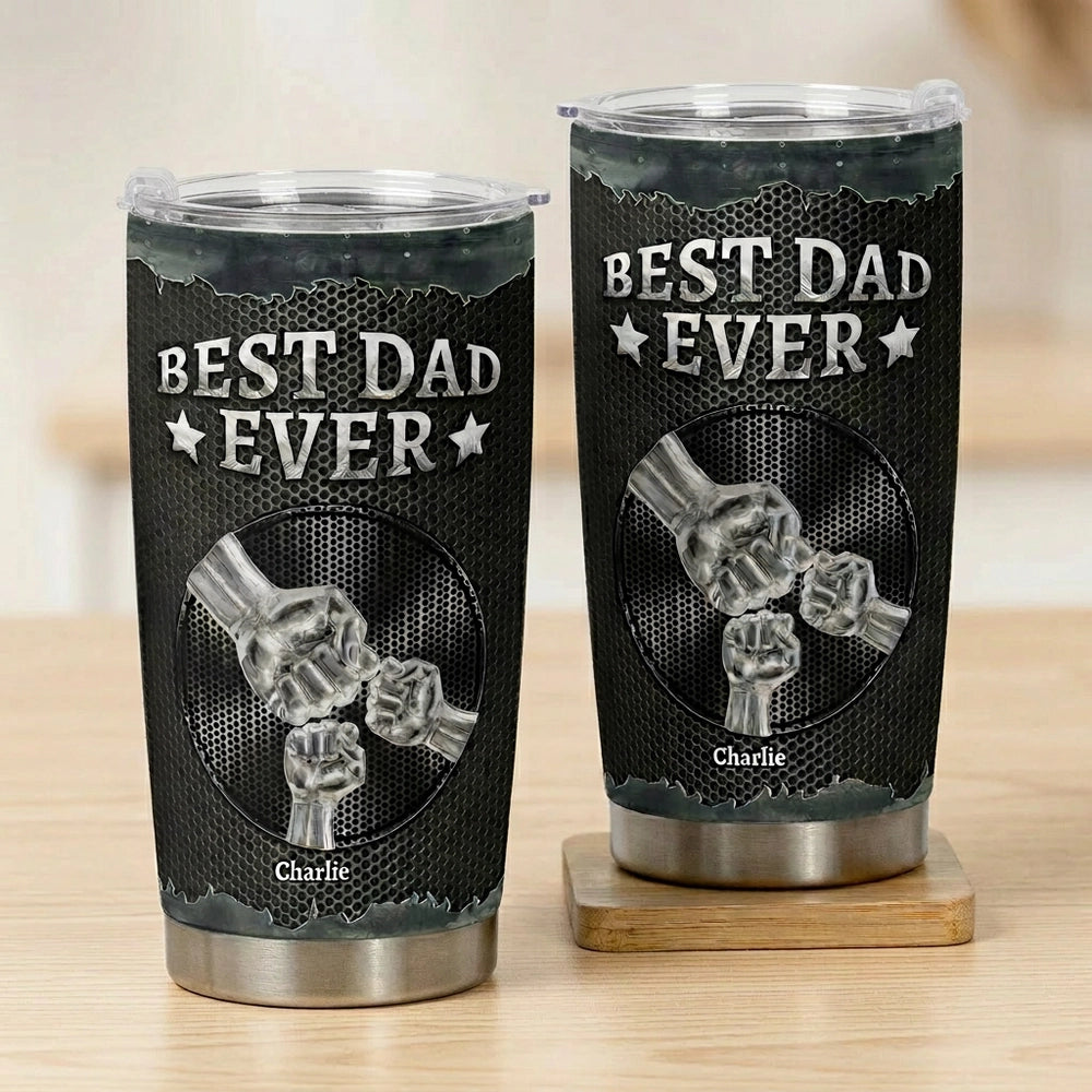 Personalized Dad Tumbler for Fathers - Best Dad Ever Gift Cup MagicInPrints