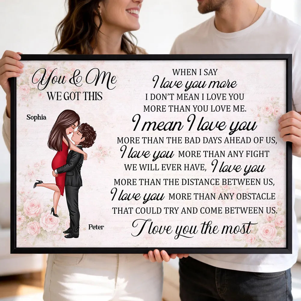 Personalized Romantic Couple Wall Art - Sentimental Gift for Anniversaries Poster or Canvas MagicInPrints