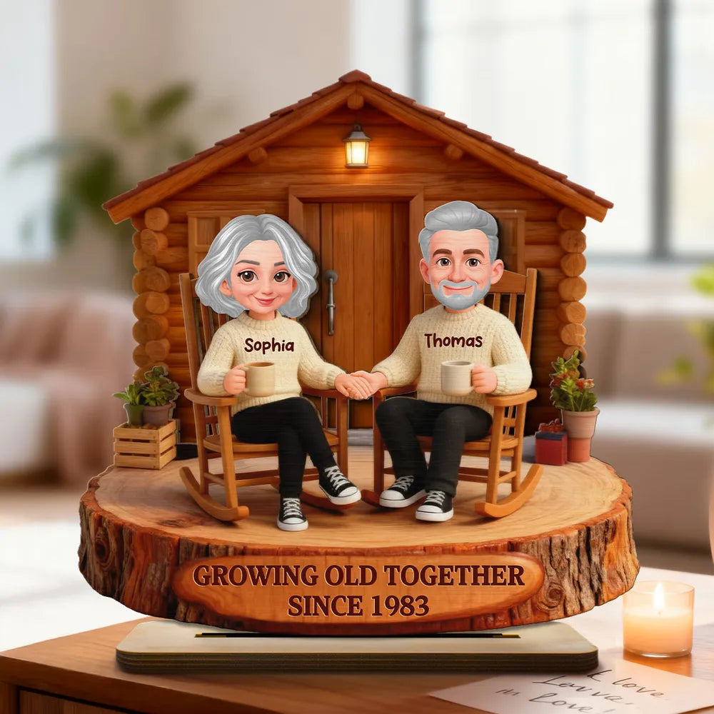 Personalized Couple Figurine for Seniors - Custom Anniversary Gift Plaque MagicInPrints