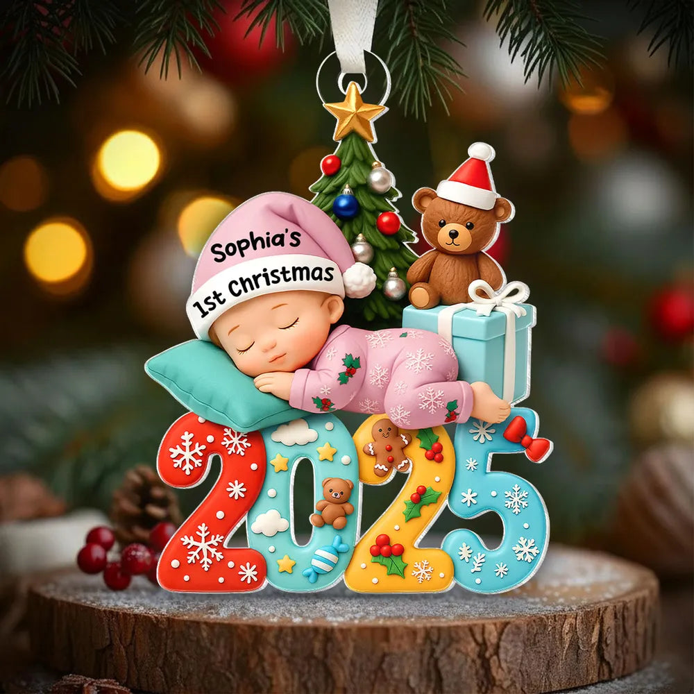Personalized Baby's First Christmas Ornament 2023 - Custom Name Keepsake Gift Ornament MagicInPrints