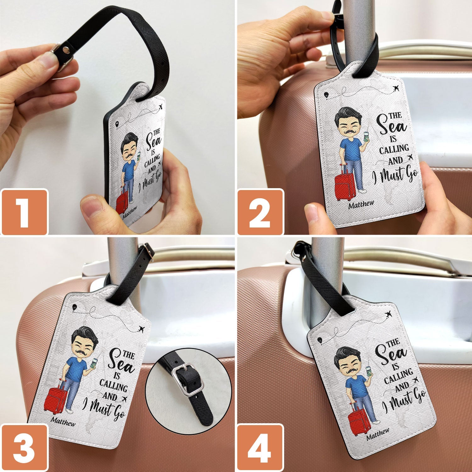 Personalized Girl's Travel Luggage Tag - Fun Travel Accessory for Women Travel Gear MagicInPrints