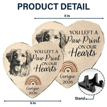 Load image into Gallery viewer, Personalized Pet Memorial Heart Stone Custom Dog Portrait Gift
