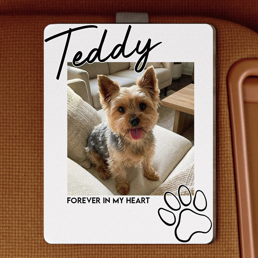 Custom Pet Memorial Plaque for Dog Lovers - Forever in My Heart Car Hanger MagicInPrints