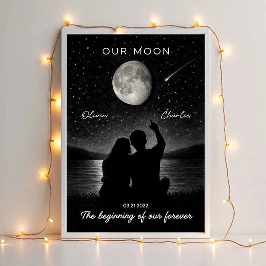 Personalized Romantic Star Map Print for Couples - Anniversary Gift Poster or Canvas MagicInPrints