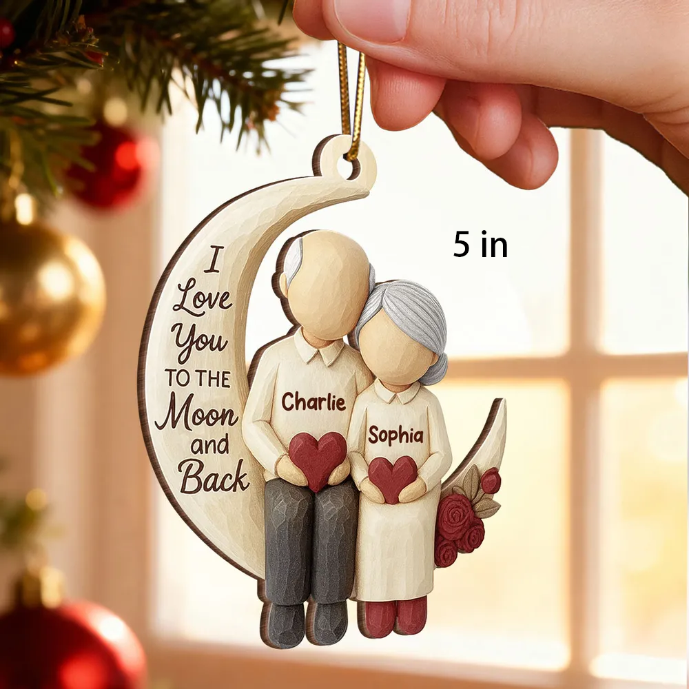 Personalized Couple Ornament for Seniors - Anniversary or Holiday Gift Ornament MagicInPrints