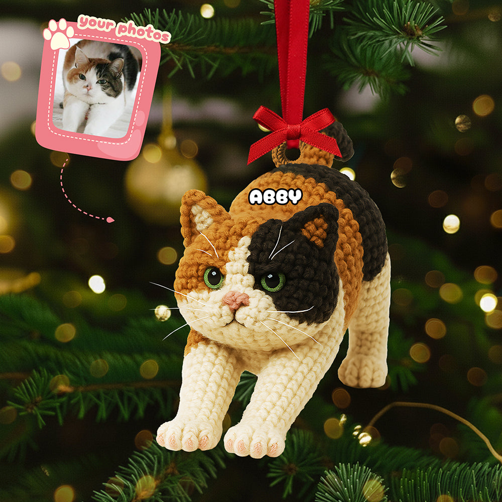 “Purrfect Holiday Memories” - Cute Cat Ornament, Personalized Gift for Cat Lovers Ornament MagicInPrints