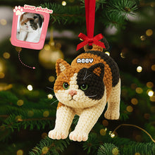 Load image into Gallery viewer, “Purrfect Holiday Memories” - Cute Cat Ornament, Personalized Gift for Cat Lovers Ornament MagicInPrints

