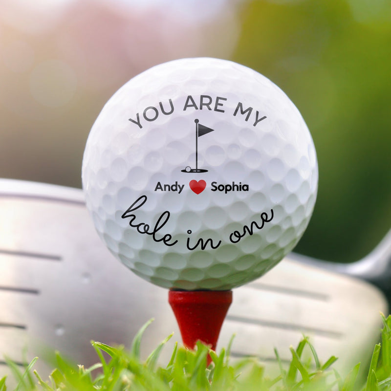 Personalized Golf Ball Couples Gift - Romantic Golf Keepsake for Anniversaries Sports MagicInPrints