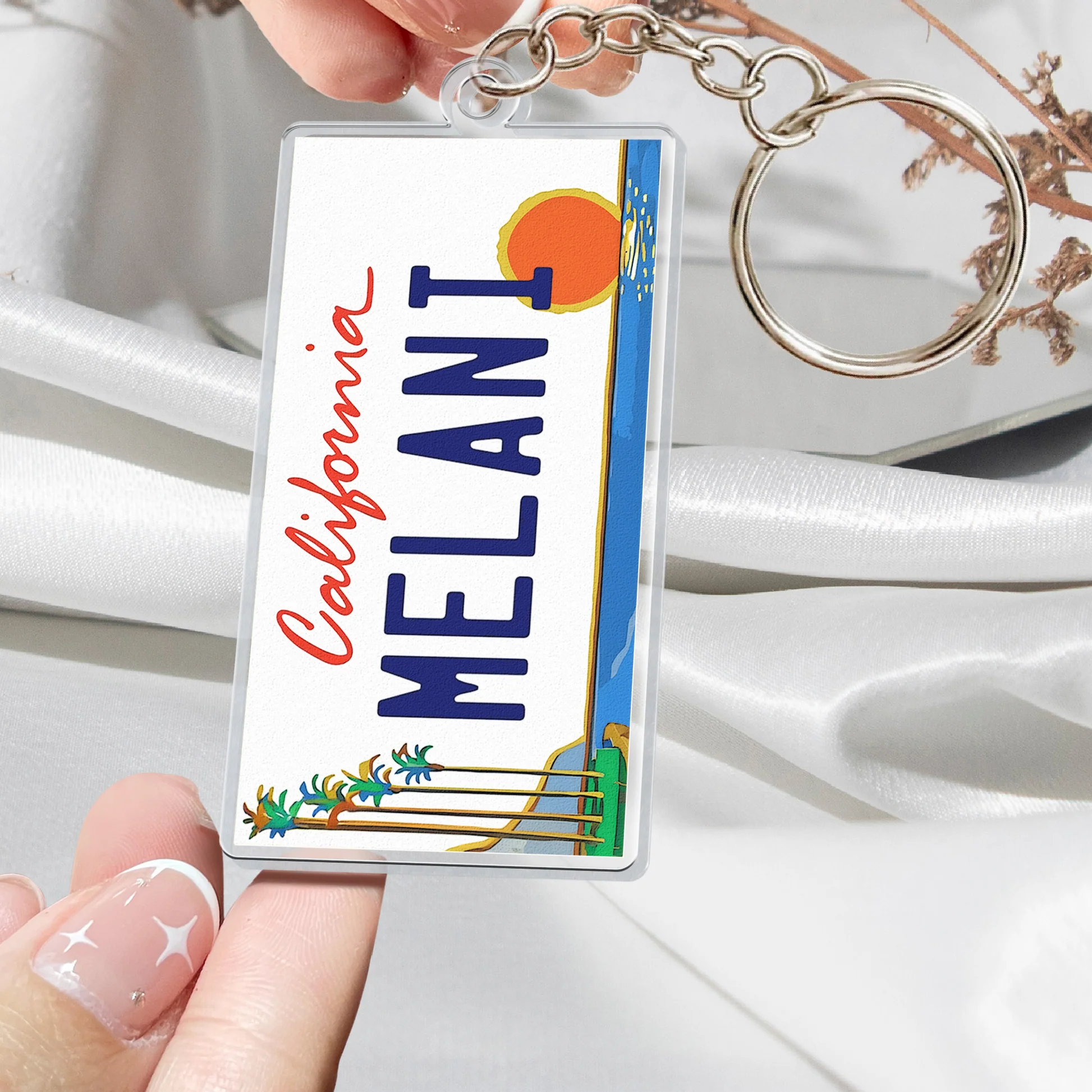Custom California Keychain for Travelers - Personalized Souvenir Gift Keychain MagicInPrints