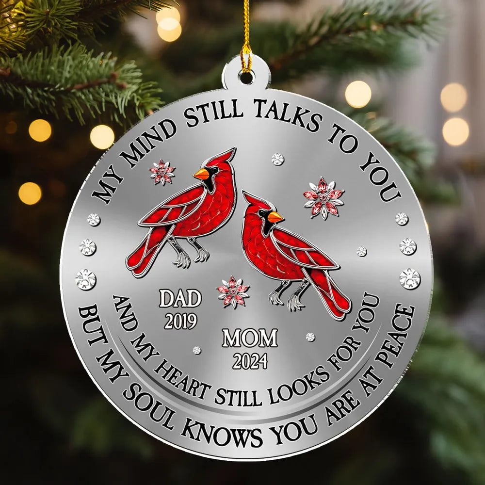 Personalized Memorial Ornament for Mom with Cardinal Design - Sentimental Keepsake Ornament MagicInPrints