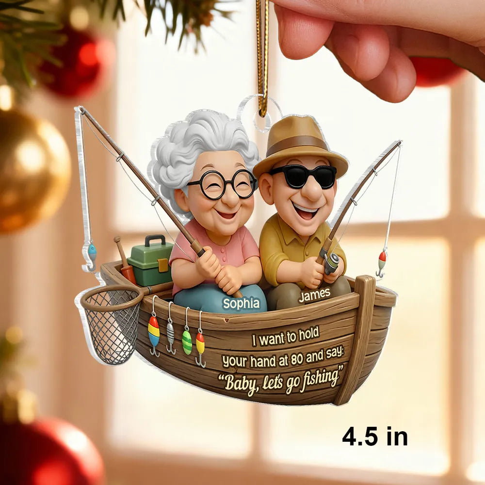 Personalized Fishing Couple Ornament for Grandparents - Anniversary Gift Ornament MagicInPrints
