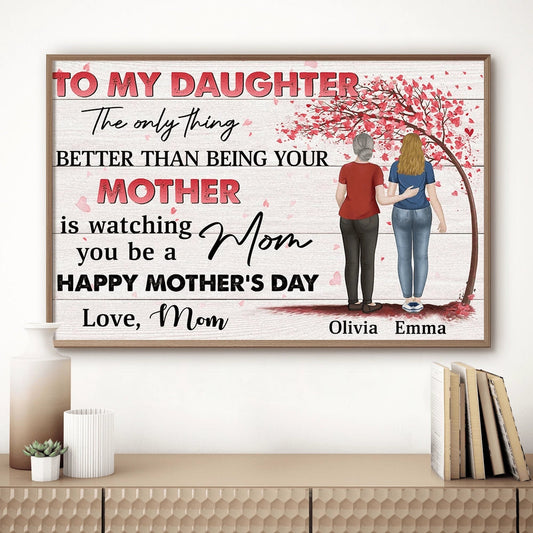 Personalized Canvas Print for Daughter - Mother's Day Gift with Heartfelt Message Poster or Canvas MagicInPrints