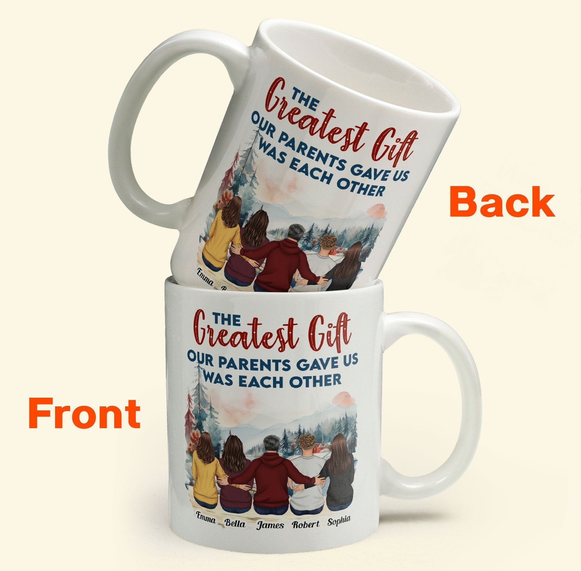Personalized Family Mug for Siblings - Sentimental Gift for Holidays Cup MagicInPrints