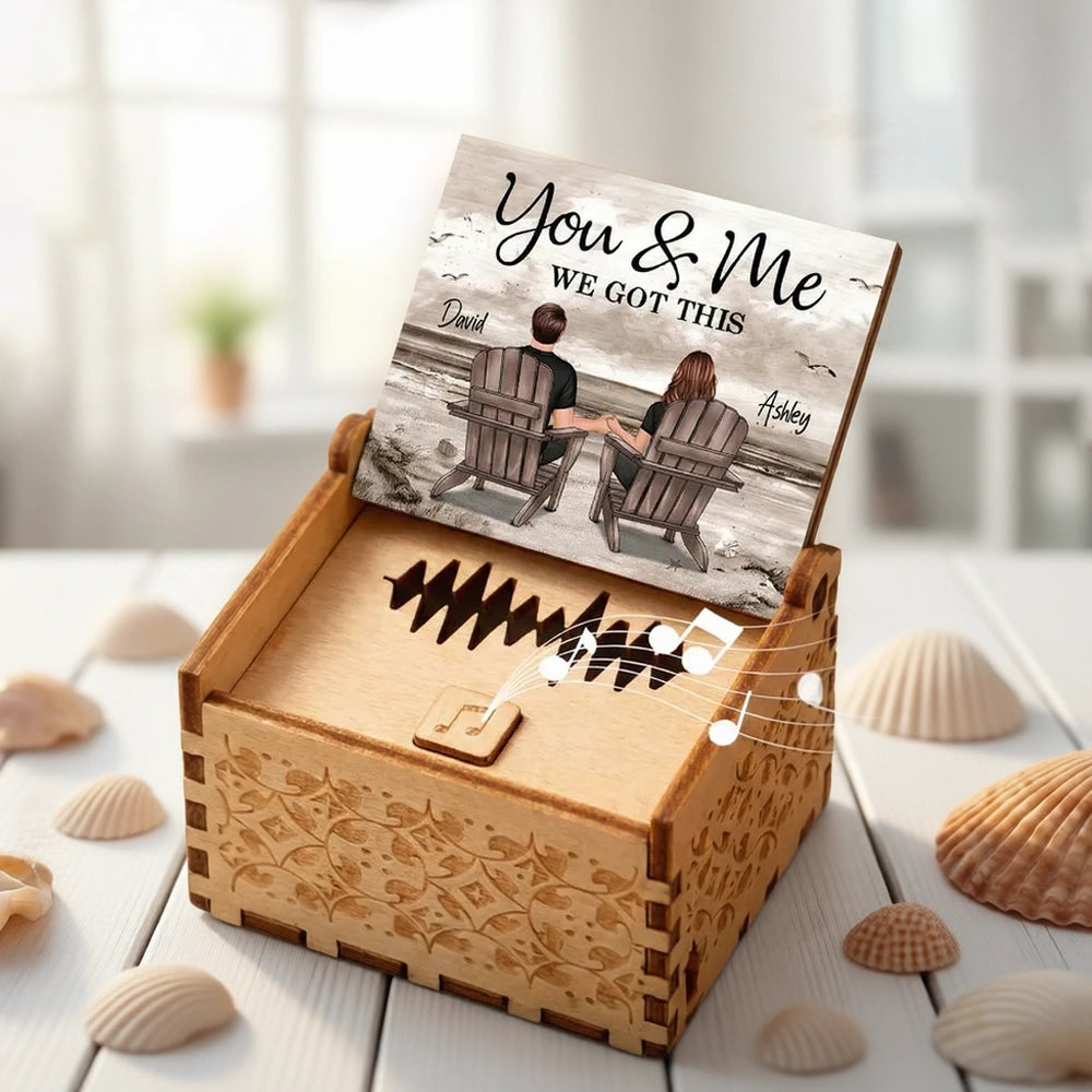 Personalized Wooden Music Box for Couples - Romantic Gift for Anniversaries Plaque MagicInPrints