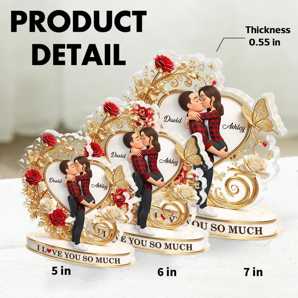 Personalized Couple Figurine Romantic Gift - Anniversary Keepsake Plaque MagicInPrints