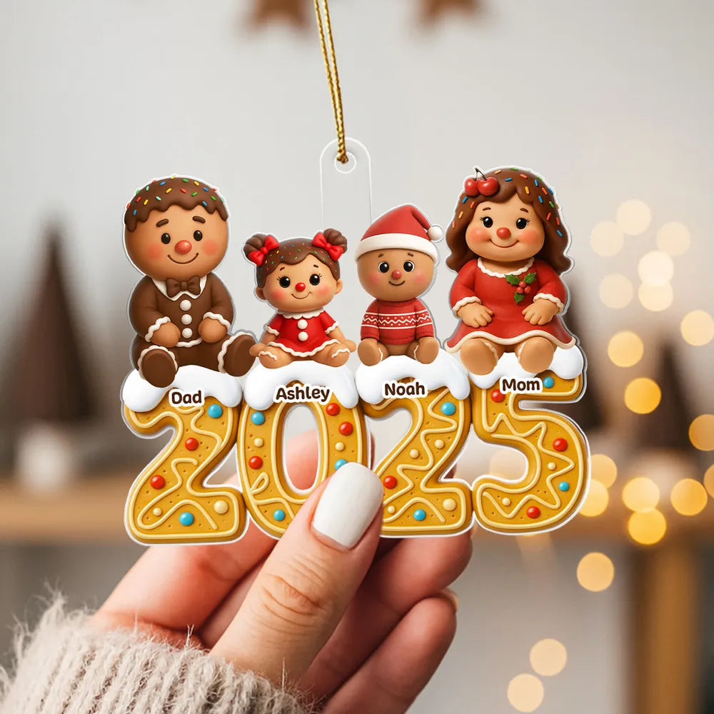 Personalized Family Christmas Ornament 2025 - Grandparents and Kids Ornament MagicInPrints