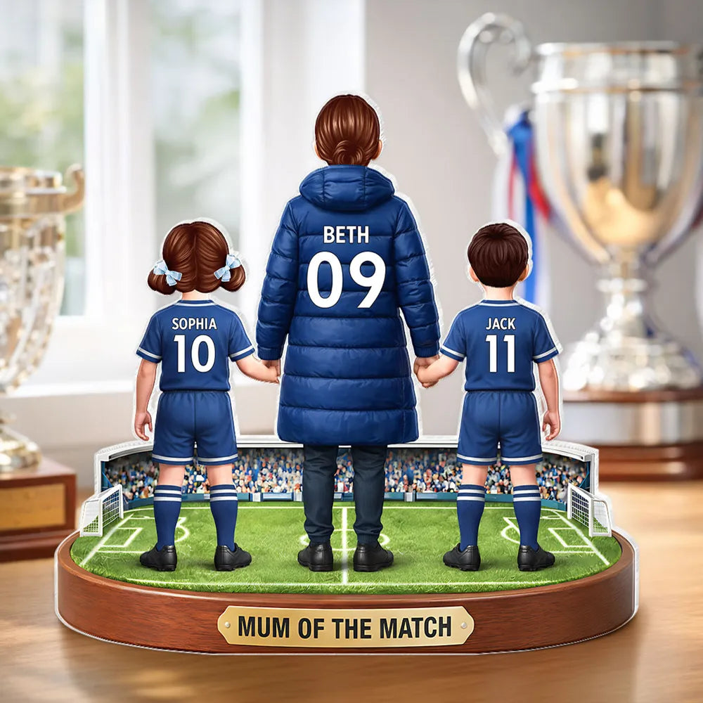 Personalized Soccer Family Figurine for Mom - Unique Mother's Day Gift Plaque MagicInPrints