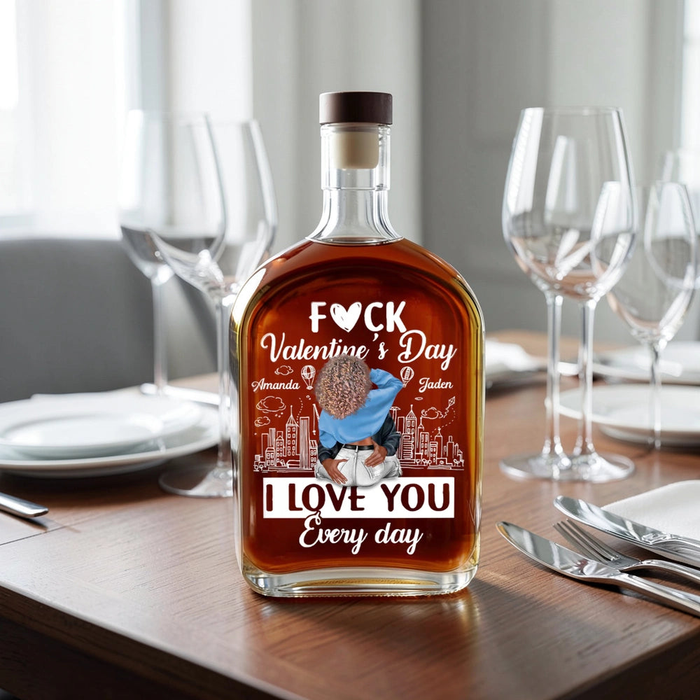 Personalized Whiskey Bottle for Couples - Everyday Love Gift Kitchen Supplies MagicInPrints