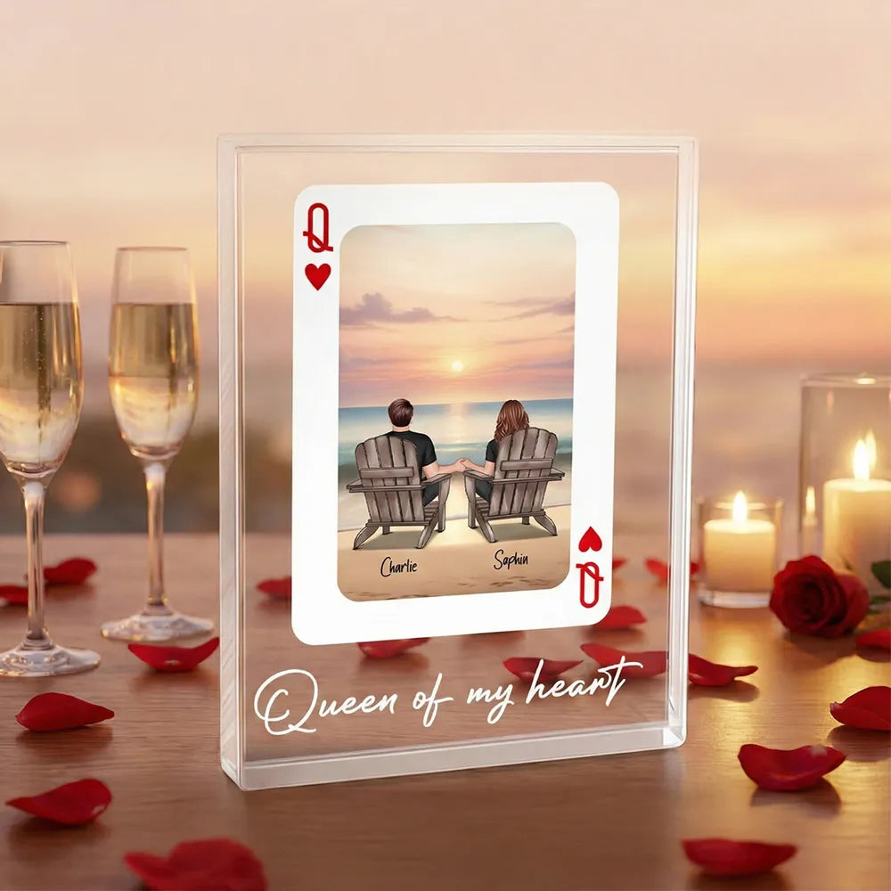 Personalized Crystal Photo Block for Couples - Romantic Gift for Anniversaries Plaque MagicInPrints
