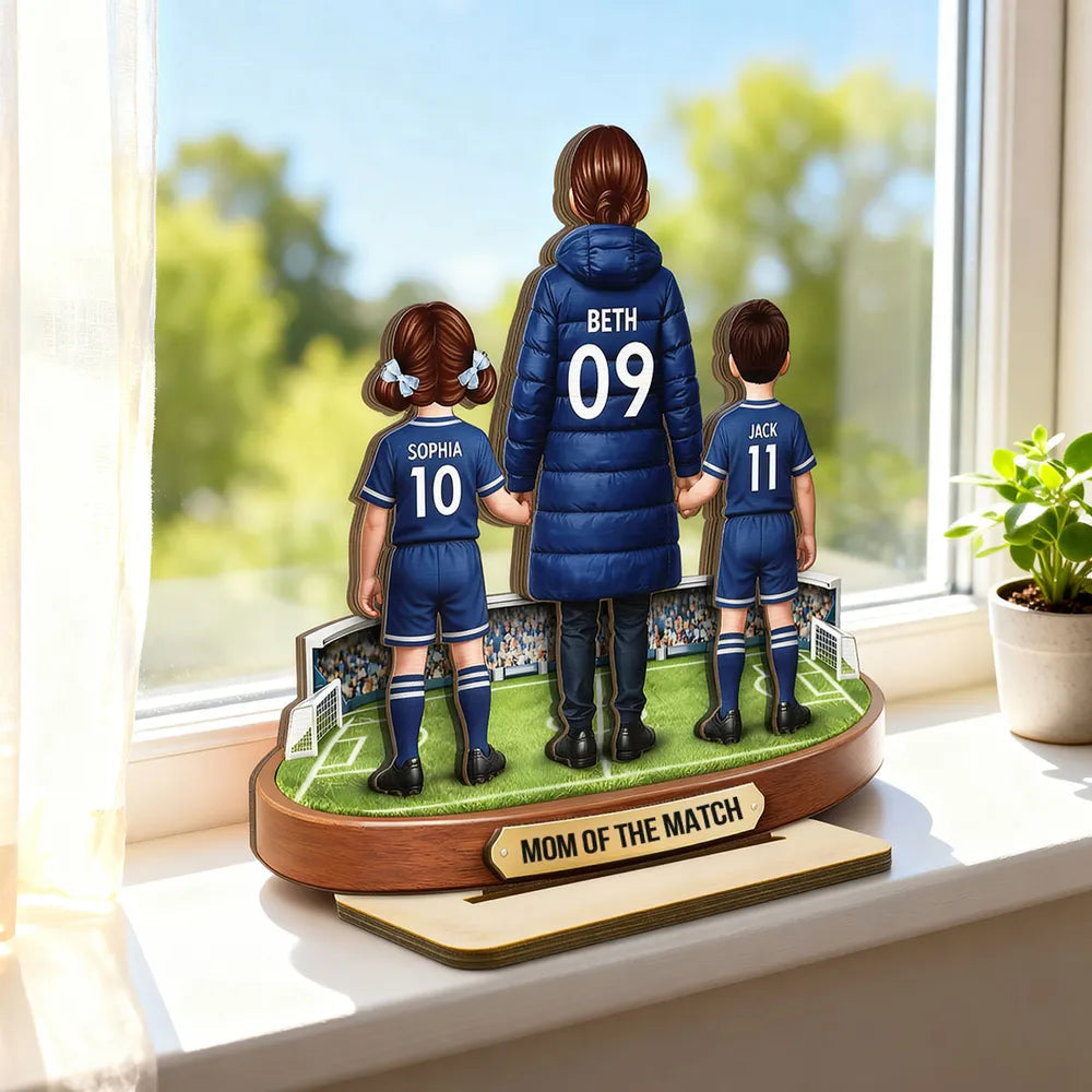 Personalized Soccer Family Figurine for Mom - Unique Mother's Day Gift Plaque MagicInPrints