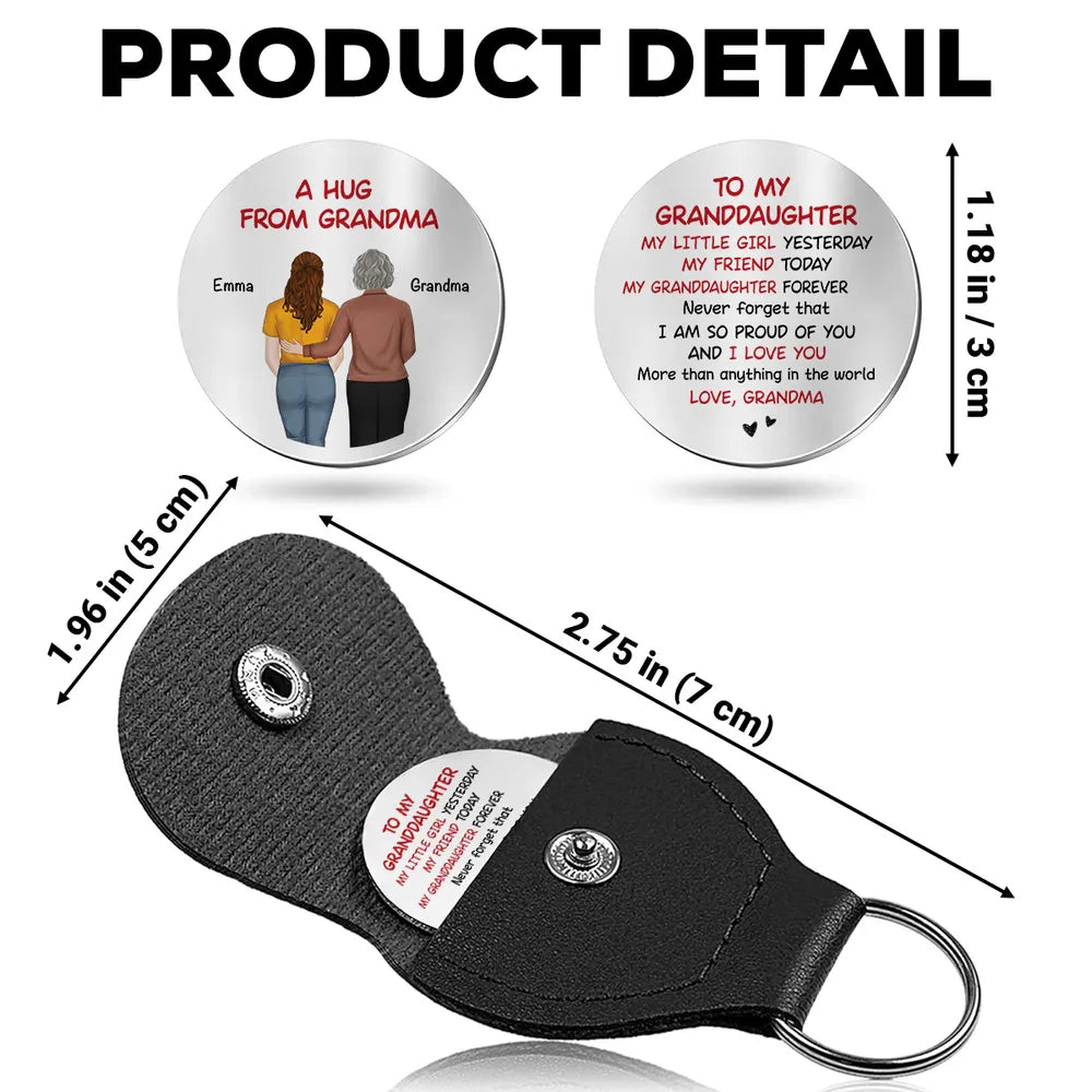 Personalized Keychain for Grandson - Heartfelt Message from Grandpa Keychain MagicInPrints