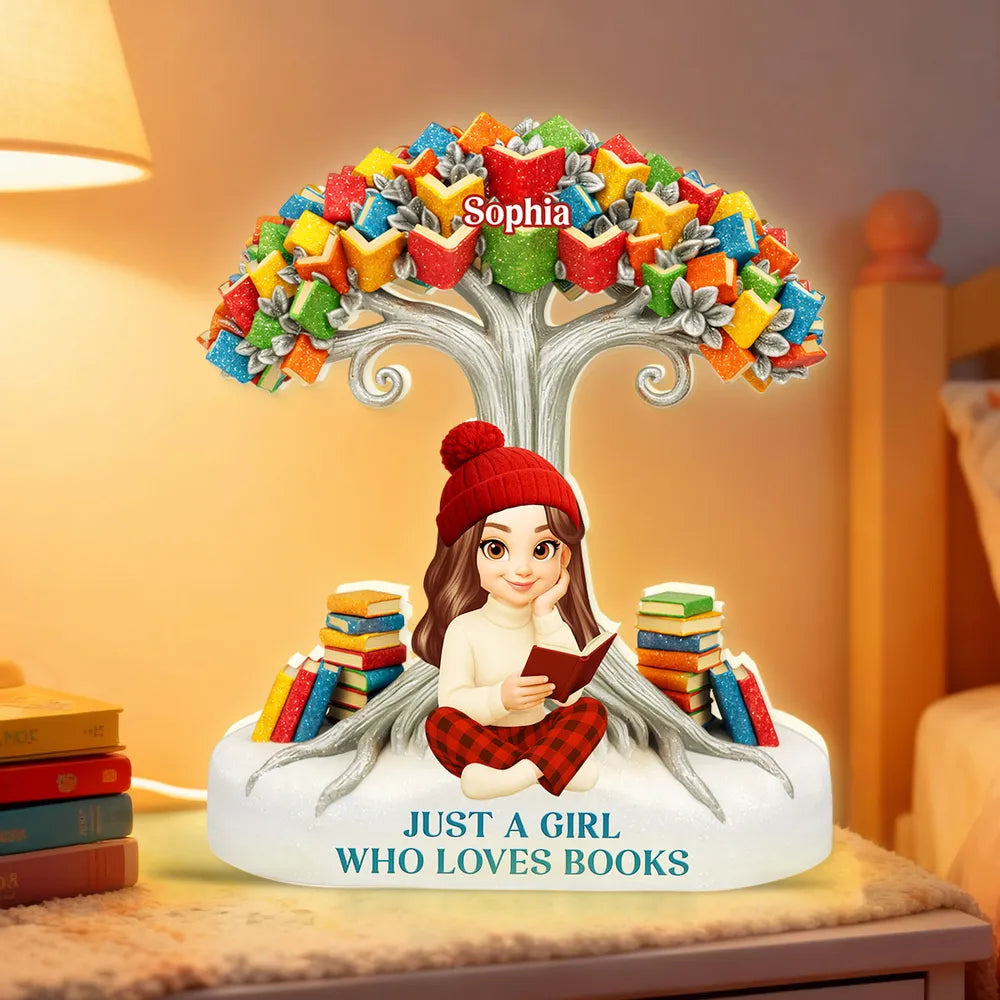 Personalized Book Lover LED Lamp for Readers - Decorative Home Accent Plaque MagicInPrints