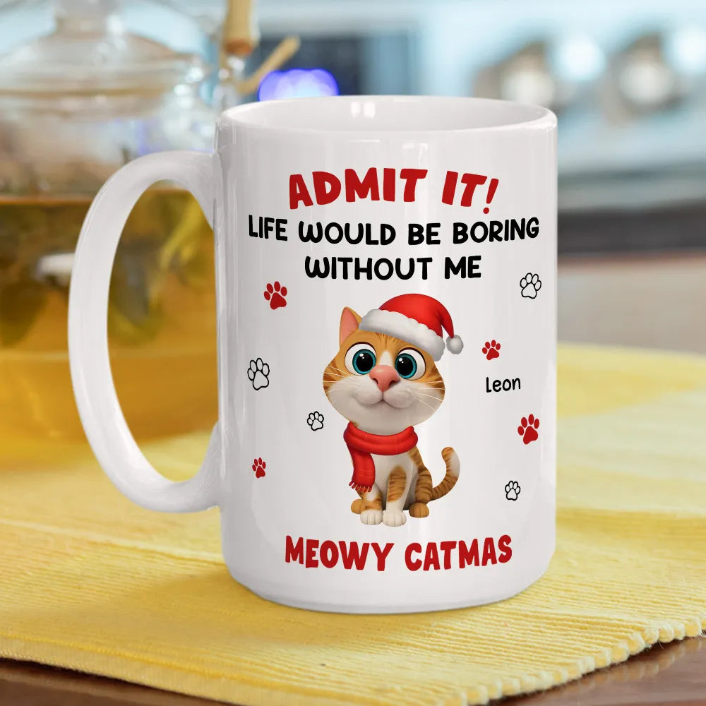 Personalized Cat Lover Christmas Mug for Pet Owners - Festive Holiday Gift Cup MagicInPrints