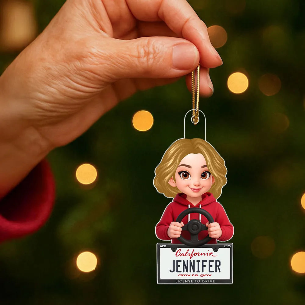 Personalized Driver's License Ornament for Kids - Fun Christmas Decoration Ornament MagicInPrints