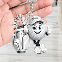 Load image into Gallery viewer, Personalized Acrylic Golf Ball Keychain Gift for Golfers
