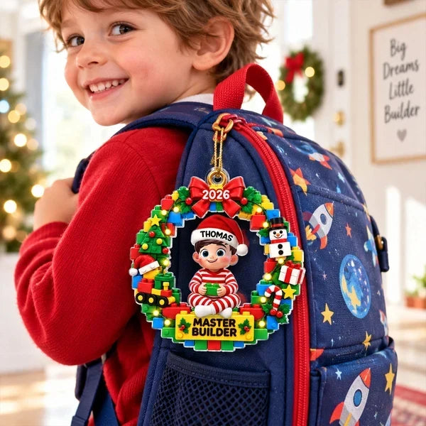 Personalized Acrylic Ornament Master Builder Gift for Kids
