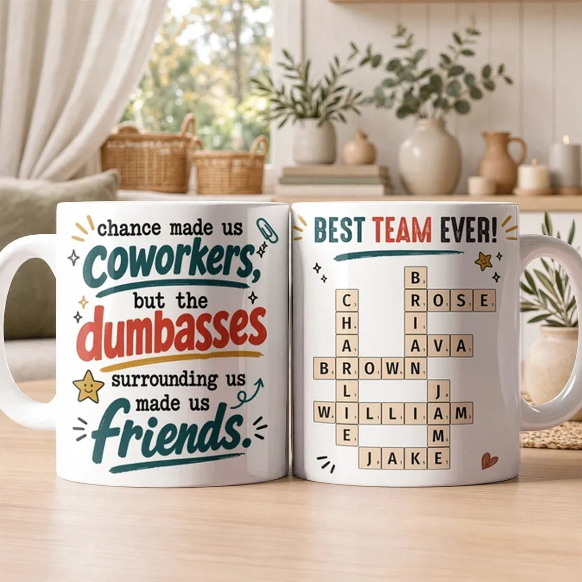 Funny Personalized Mug with Coworker Quote Gift for Friend
