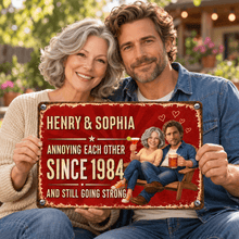 Load image into Gallery viewer, Personalized Retro Iron Sign Custom Names &amp; Year Couple Gift
