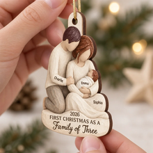 Load image into Gallery viewer, Personalized Wooden Christmas Ornament New Family Keepsake Gift
