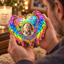 Load image into Gallery viewer, Personalized Acrylic Car Hanger with Rainbow Angel Wings Remembrance Gift
