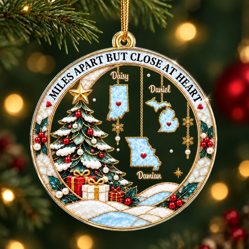 Personalized Acrylic Christmas Ornament Family Gift Idea