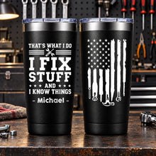 Load image into Gallery viewer, Personalized Bullet Tumbler Custom Name Gift for Dad Mechanic
