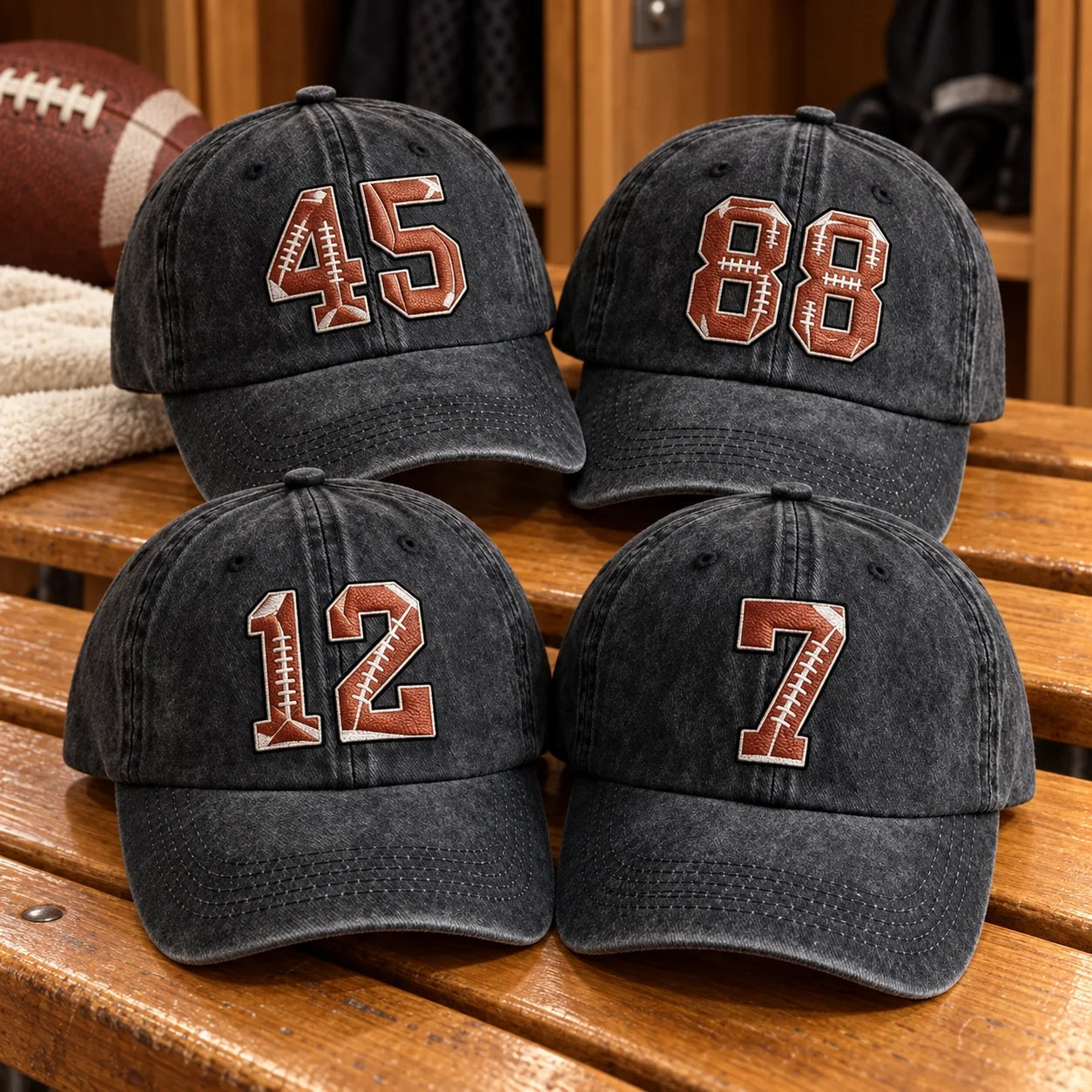 Personalized Embroidered Cap Custom Football Number Gift for Coaches