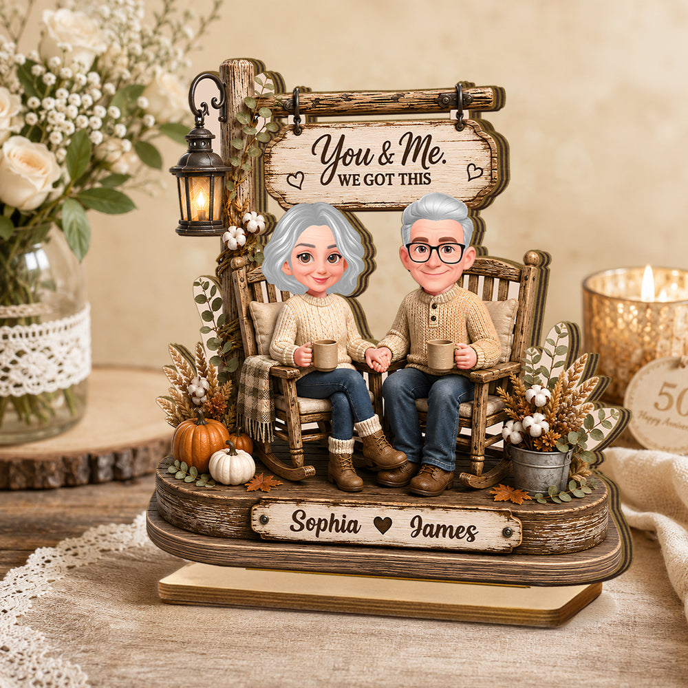Personalized 2-Layer Wooden Plaque Unique Couple Gift for Anniversary