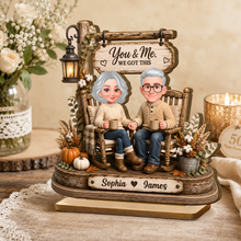 Load image into Gallery viewer, Personalized 2-Layer Wooden Plaque Unique Couple Gift for Anniversary

