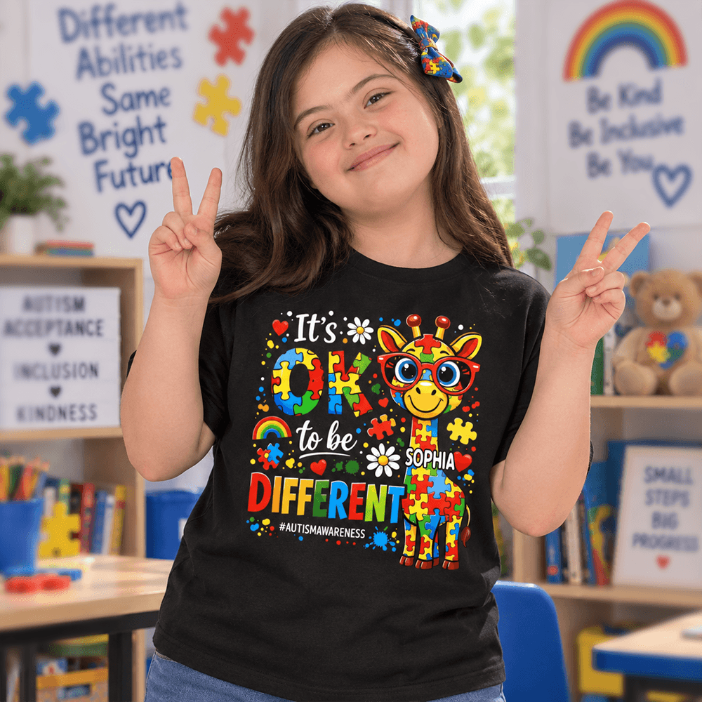 Personalized Autism Awareness Shirt Custom Name Gift for Kids