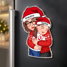 Load image into Gallery viewer, Personalized Acrylic Magnet Christmas Gift for Grandma &amp; Granddaughter
