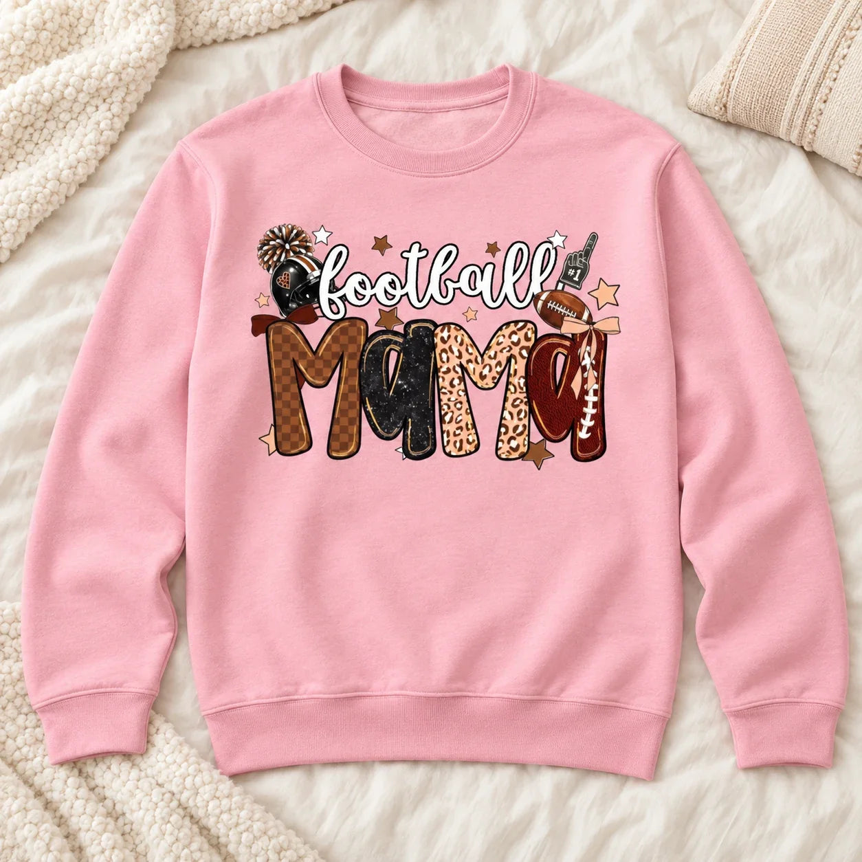 Personalized Football Mama Hoodie Custom Gift for Mom