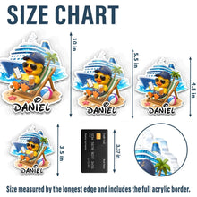 Load image into Gallery viewer, Personalized Acrylic Magnet Colorful Cruise Duck Gift for Family
