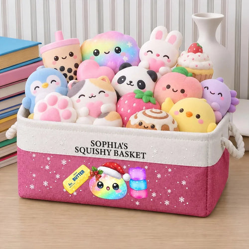Personalized Cotton Linen Rope Basket for Kids' Toys Display Gift