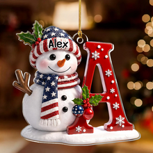 Load image into Gallery viewer, Personalized Snowman Acrylic Ornament Christmas Gift for Kids
