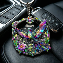 Load image into Gallery viewer, Personalized Acrylic Hummingbird Keychain Gift for Bird Lovers
