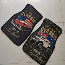 Load image into Gallery viewer, Personalized Classic Car Floor Mats Custom Name &amp; Year Gift for Dad
