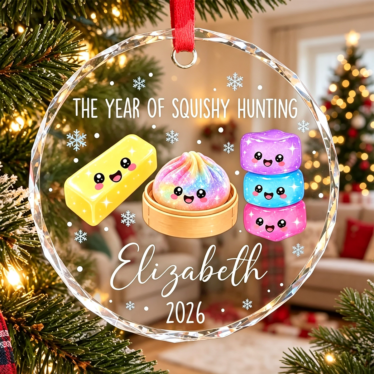Personalized Crystal Ornament Unique Gift for Kids Christmas