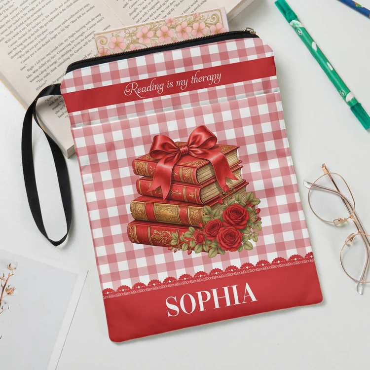 Personalized Cotton Canvas Book Sleeve Gift for Readers