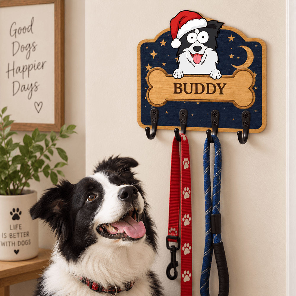 Personalized Dog Breed Key Holder Custom Name Gift for Dog Lovers
